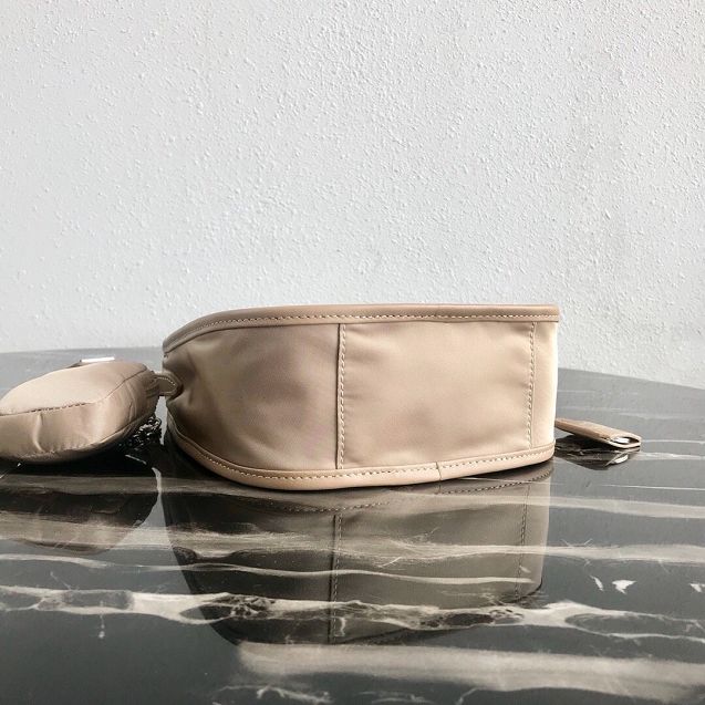 Prada original nylon re-edition 2000 hobo bag 1BC114 apricot