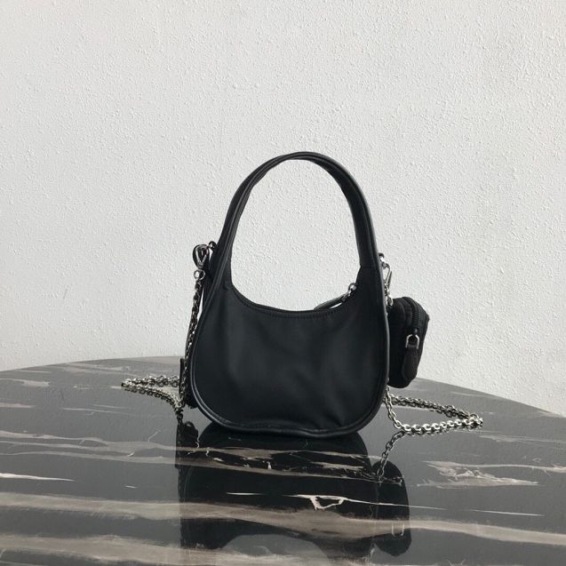 Prada original nylon re-edition 2000 hobo bag 1BC114 black