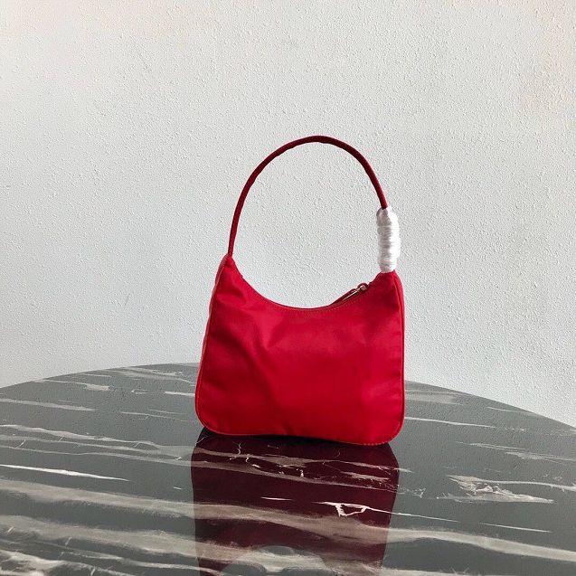 Prada original nylon mini hobo bag MV519 red