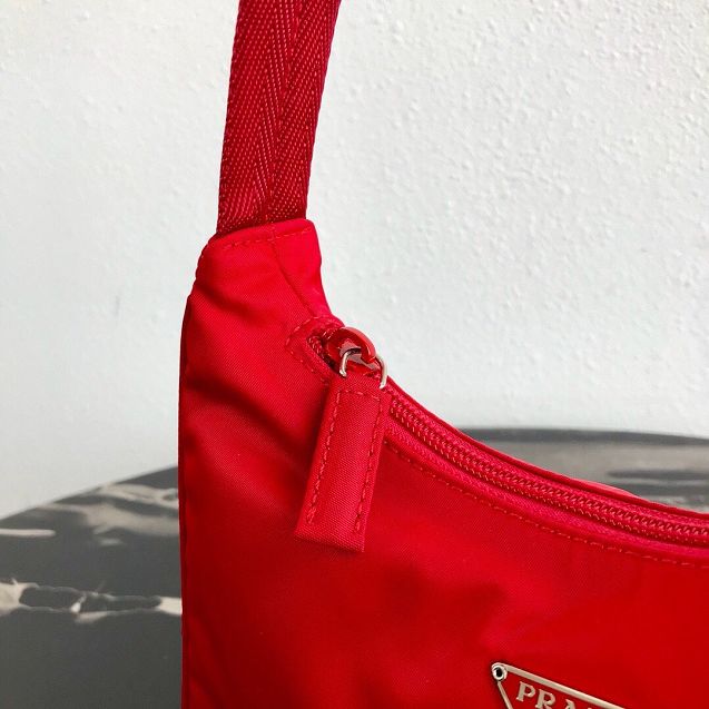 Prada original nylon mini hobo bag MV519 red