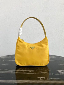 Prada original nylon mini hobo bag MV519 yellow