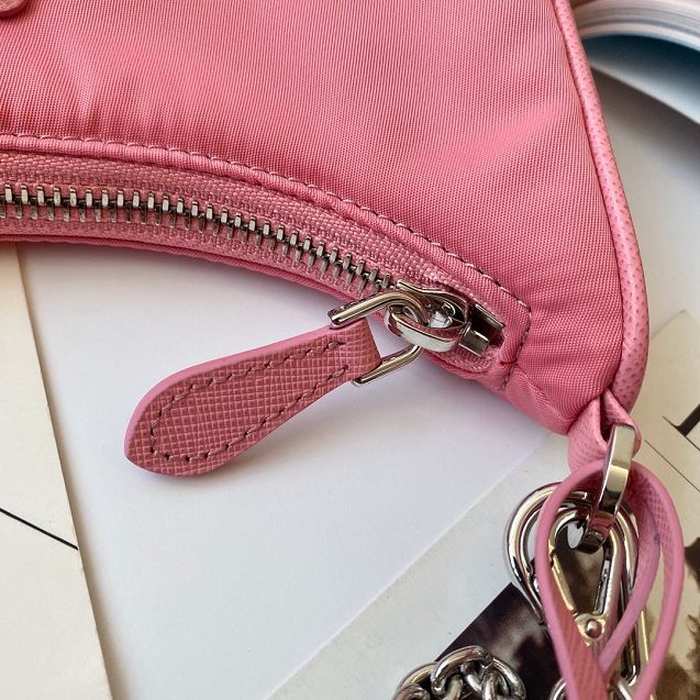 Prada original nylon shoulder bag 1BH204 pink