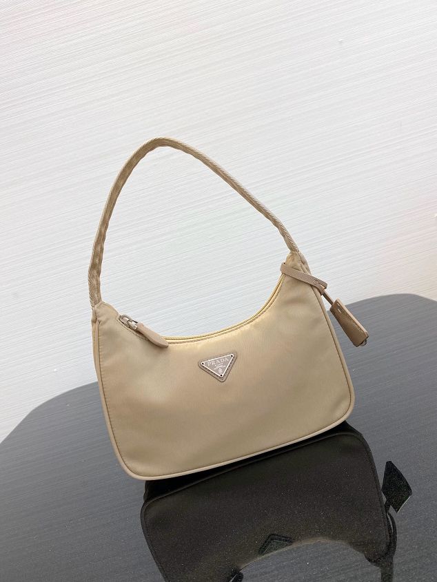 Prada re-edition 2000 nylon mini bag 1NE515 apricot