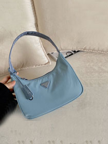 Prada re-edition 2000 nylon mini bag 1NE515 light blue
