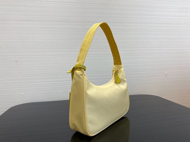 Prada re-edition 2000 nylon mini bag 1NE515 light yellow