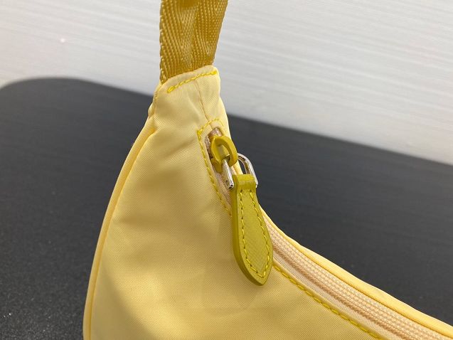 Prada re-edition 2000 nylon mini bag 1NE515 light yellow