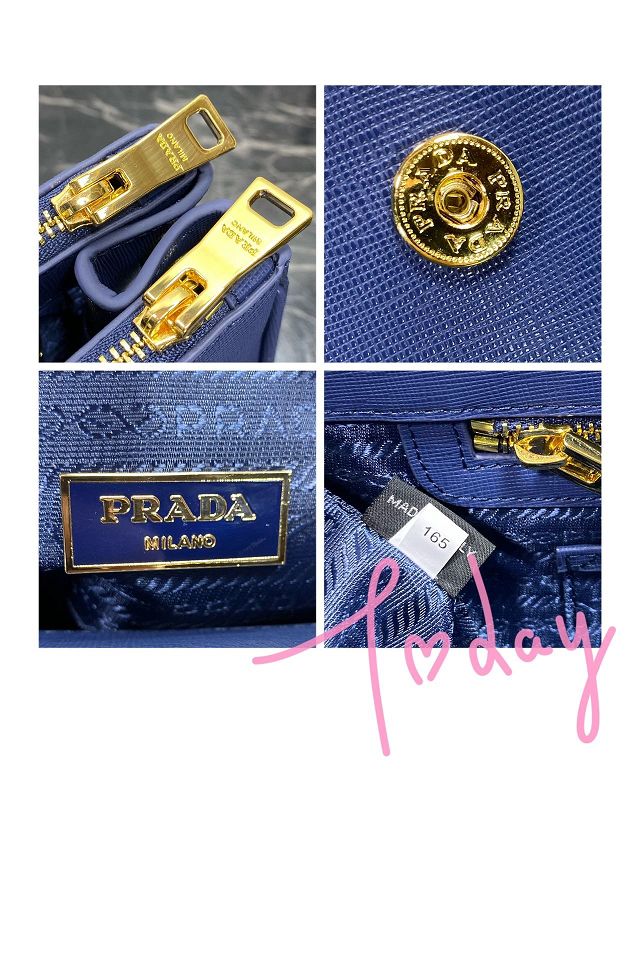 Prada saffiano leather tote bag 1BA274 blue