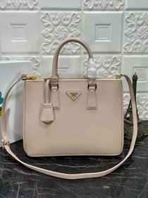 Prada saffiano leather tote bag 1BA274 light apricot