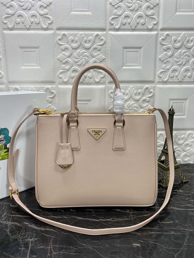 Prada saffiano leather tote bag 1BA274 light apricot