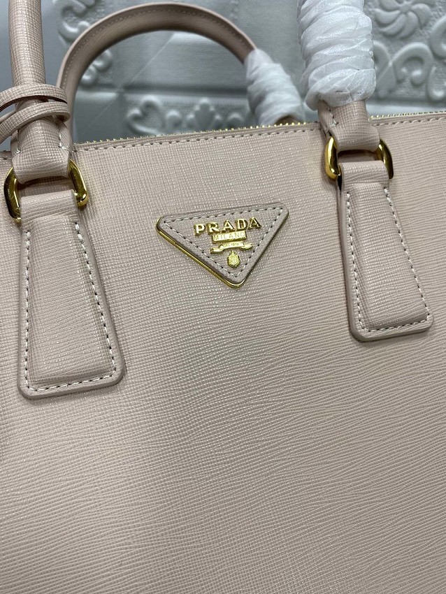 Prada saffiano leather tote bag 1BA274 light apricot