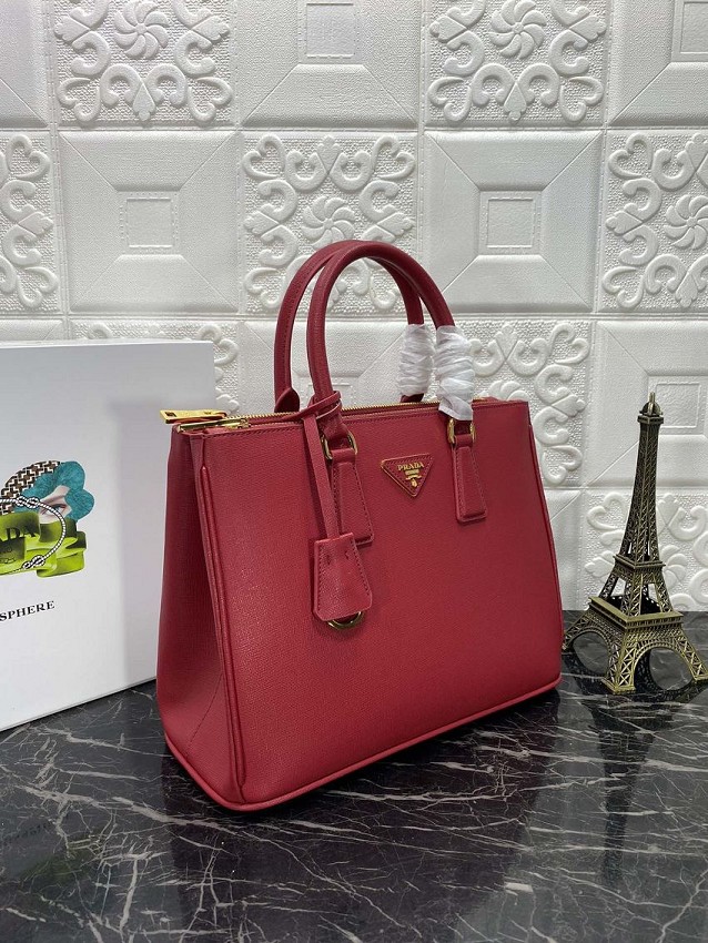 Prada saffiano leather tote bag 1BA274 red