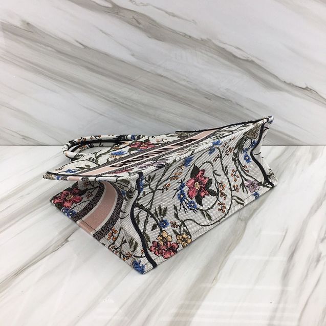2020 Dior original canvas medium book tote oblique bag M1296 white&pink