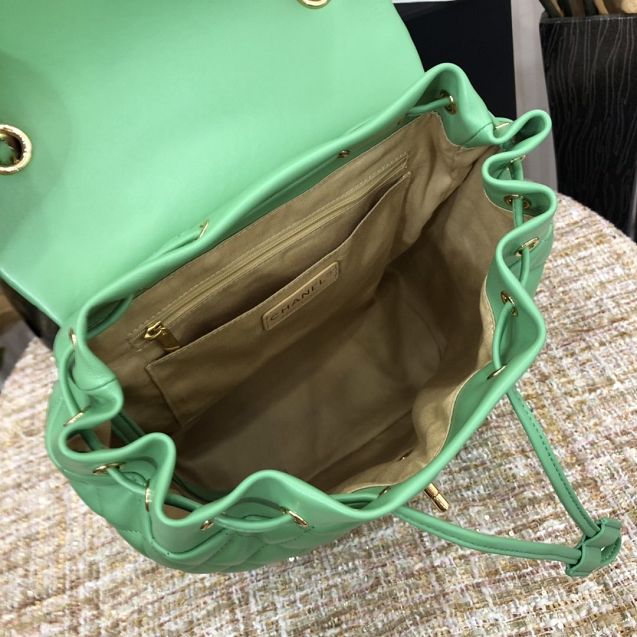 CC original lambskin large backpack A91122 green