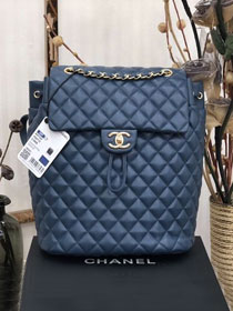 CC original lambskin large backpack A91122 navy blue