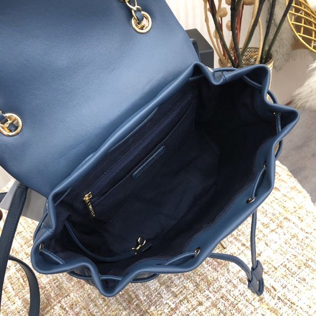 CC original lambskin large backpack A91122 navy blue