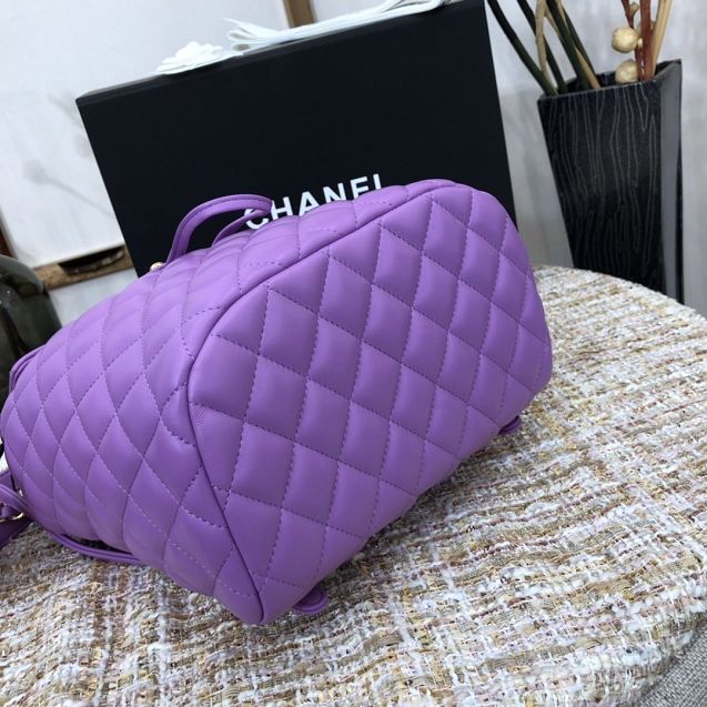 CC original lambskin medium backpack A91121 purple