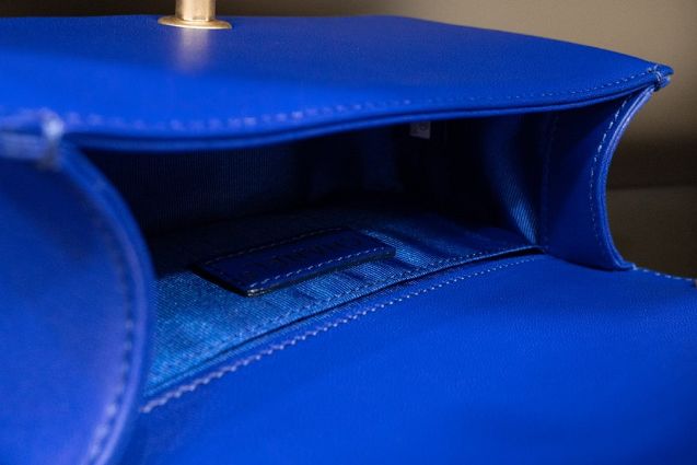 CC original customized lambskin small boy handbag A67085-2 blue