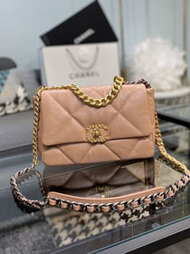 2020 CC original lambskin 19 flap bag AS1160 nude