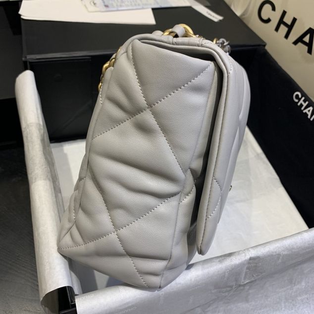 2020 CC original lambskin 19 maxi flap bag AS1162 grey
