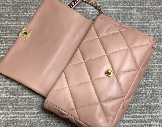 2020 CC original lambskin 19 maxi flap bag AS1162 nude