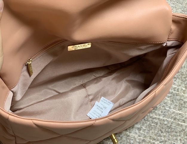 2020 CC original lambskin 19 maxi flap bag AS1162 nude