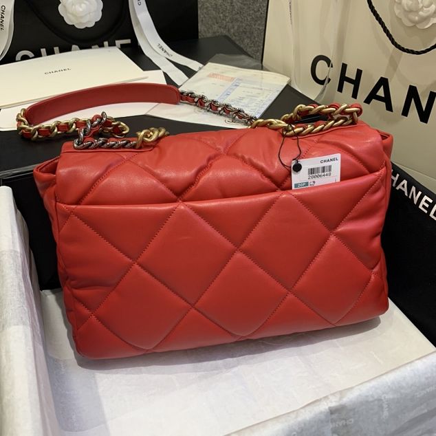 2020 CC original lambskin 19 maxi flap bag AS1162 red