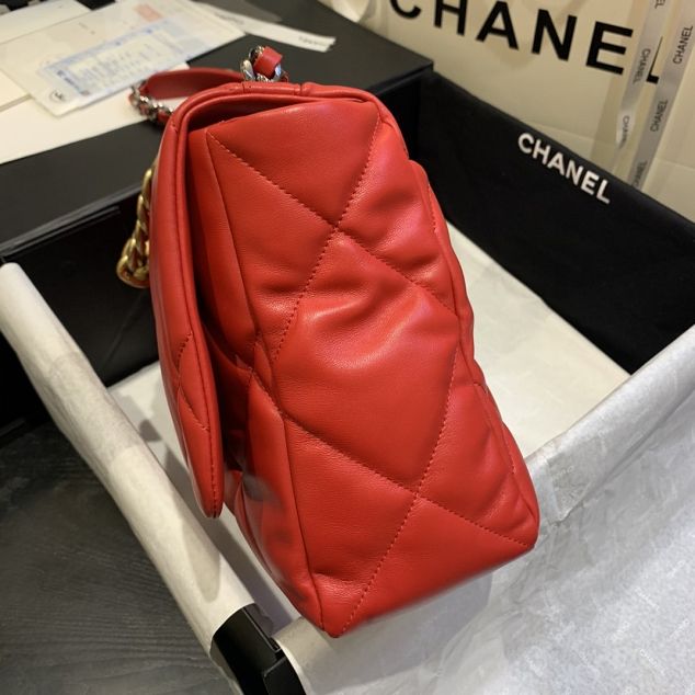 2020 CC original lambskin 19 maxi flap bag AS1162 red
