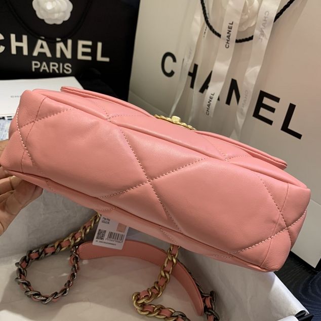 2020 CC original lambskin 19 flap bag AS1160 pink