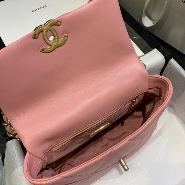 2020 CC original lambskin 19 flap bag AS1160 pink