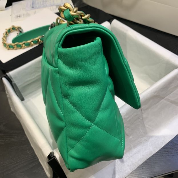 2020 CC original lambskin 19 large flap bag AS1161 green