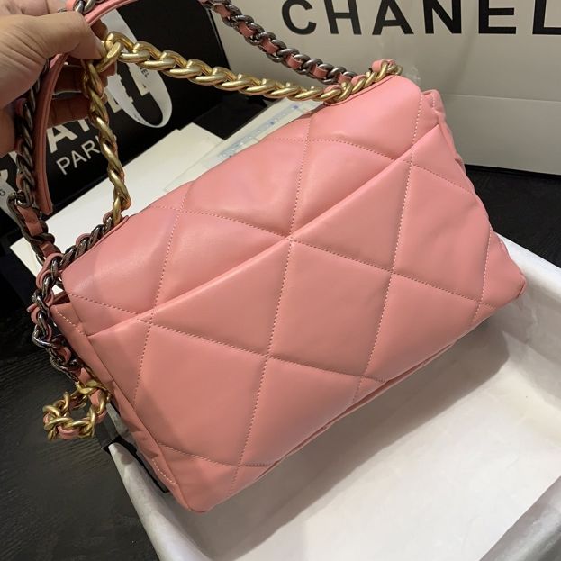 2020 CC original lambskin 19 large flap bag AS1161 pink