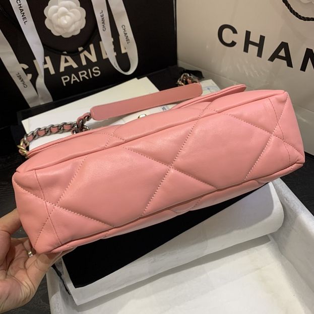 2020 CC original lambskin 19 large flap bag AS1161 pink