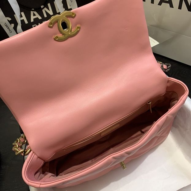 2020 CC original lambskin 19 large flap bag AS1161 pink