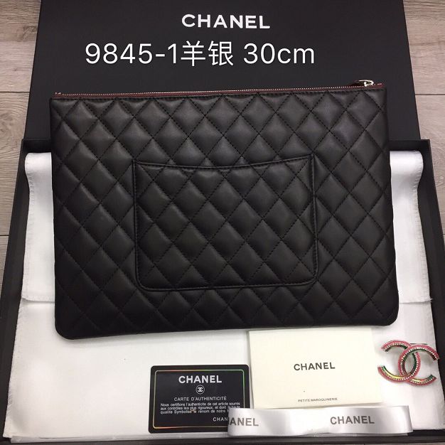 CC original lambskin clutch A10065 black