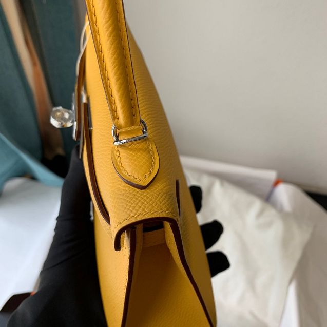 Hermes original epsom leather mini kelly 19 bag K0019 amber