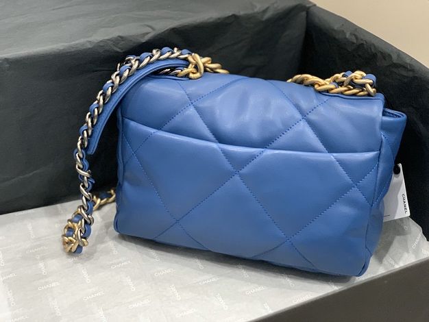 2020 CC original lambskin 19 flap bag AS1160 royal blue