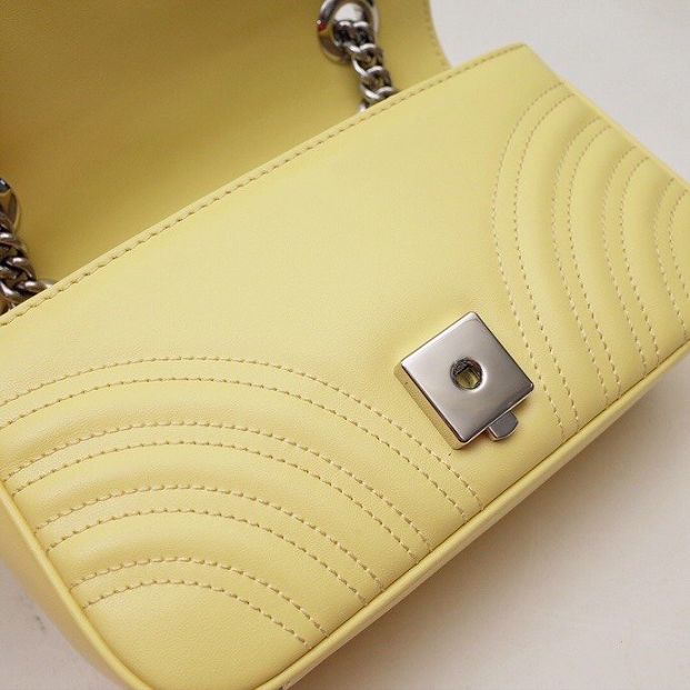 GG original calfskin marmont mini bag 446744 yellow