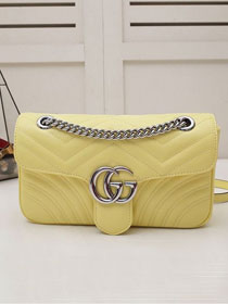 GG original calfskin marmont small shoulder bag 443497 yellow