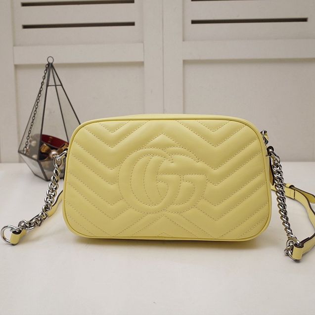 GG original calfskin marmont small shoulder bag 447632 yellow