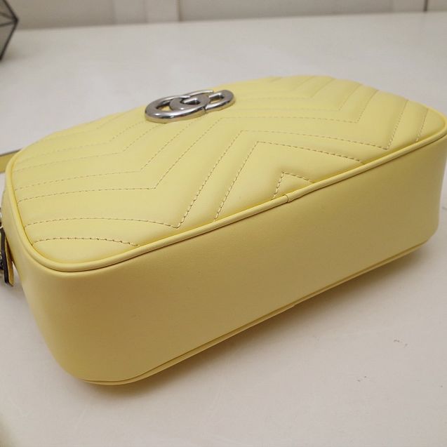 GG original calfskin marmont small shoulder bag 447632 yellow