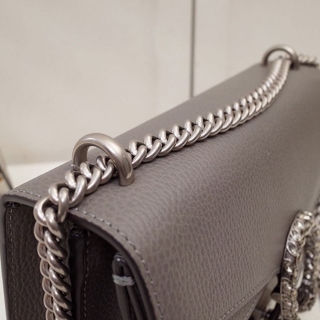 GG original calfskin dionysus small shoulder bag 400249 grey