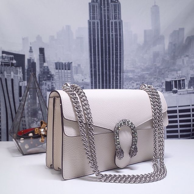 GG original calfskin dionysus small shoulder bag 400249 white