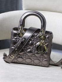 Dior original lambskin small my ABCdior bag M0538 dark grey