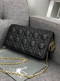 Lady dior original lambskin clutch S0204 black