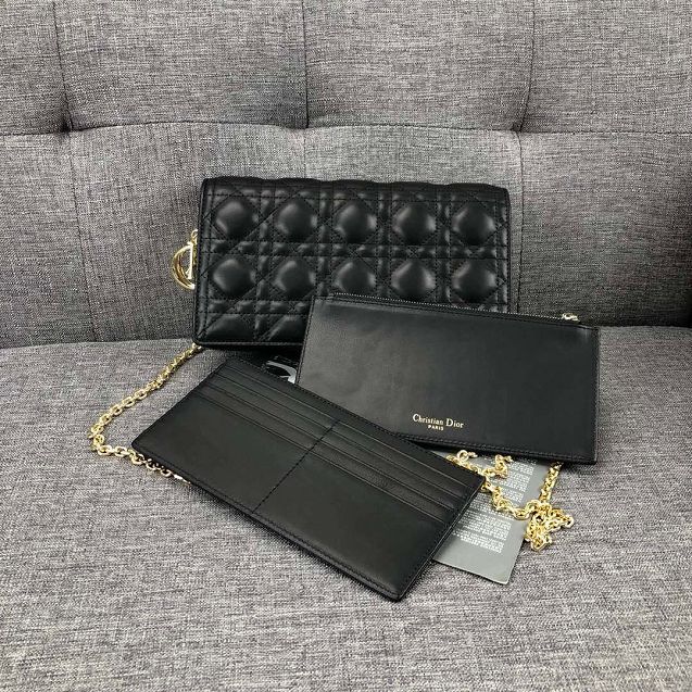 Lady dior original lambskin clutch S0204 black