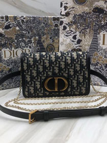 Dior original canvas 30 montaigne 2-IN-1 pouch S2086 black