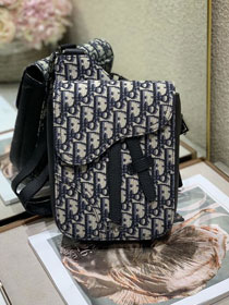 Dior original canvas saddle pouch 1ADPO171 black