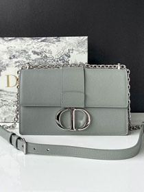 Dior original grained calfskin 30 montaigne chain bag M9208 grey