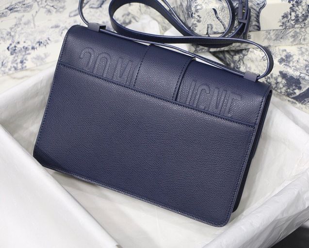 Dior original grained calfskin ultra-matte 30 montaigne bag M9203 dark blue