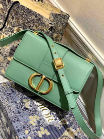 Dior original smooth calfskin 30 montaigne flap bag M9203 avocado green